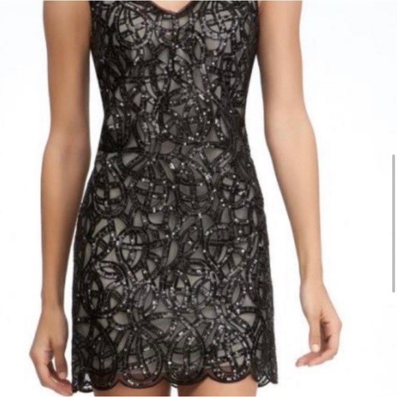 Bebe Organza Sequin Dress - Picture 3 of 8